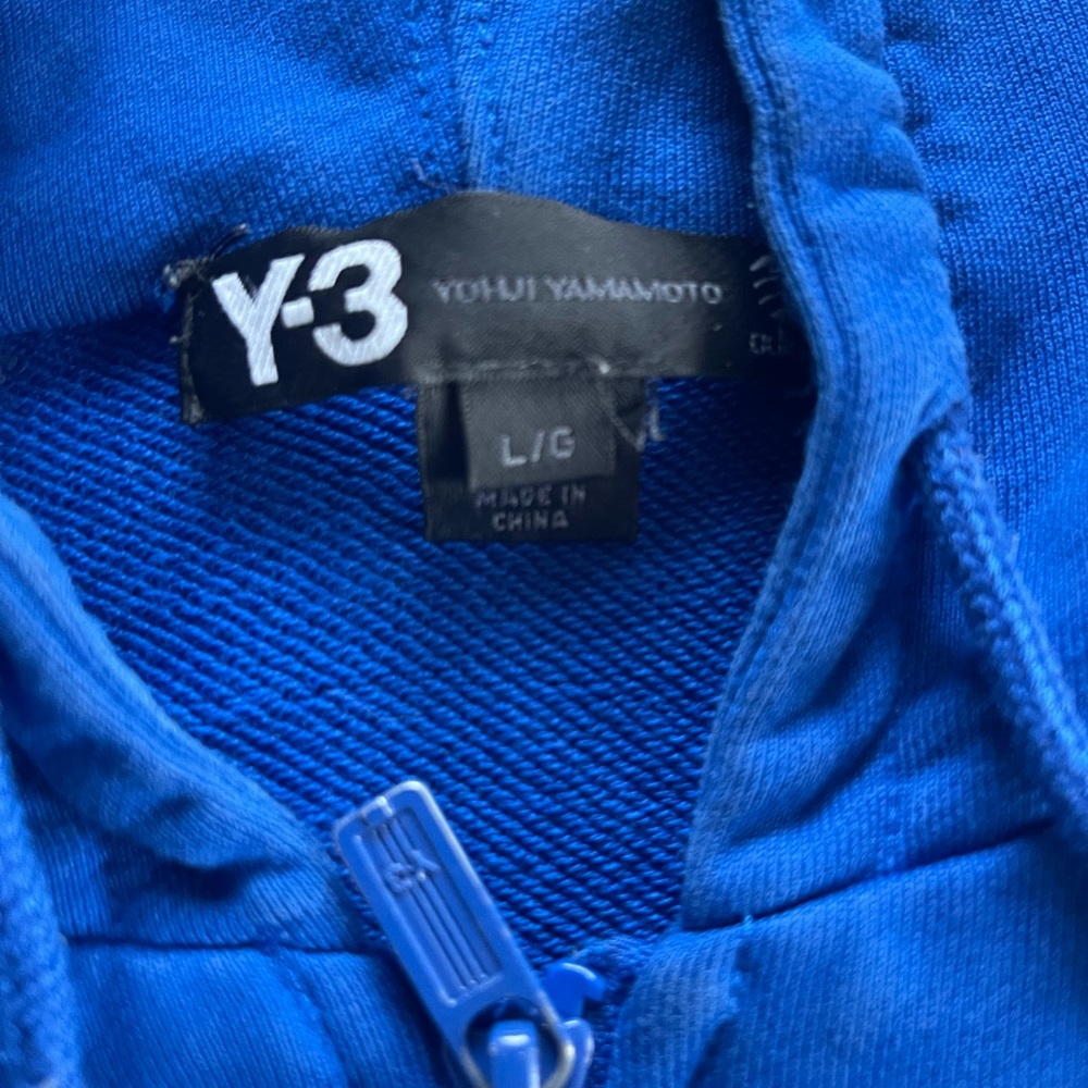 **Y-3** BLUE HOODIE ZIP: